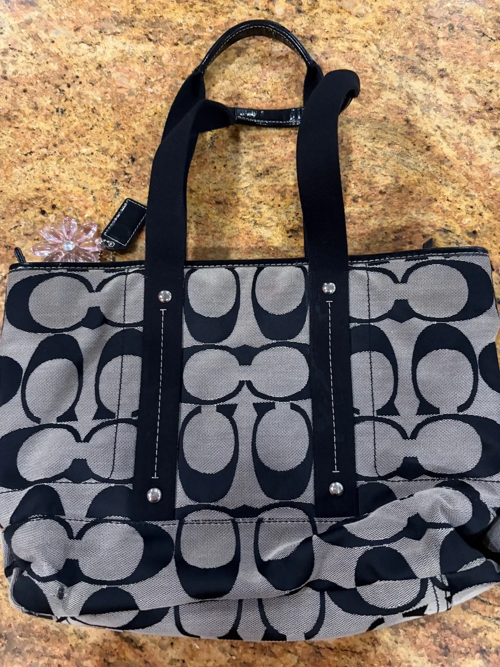 Y2K Coach Purses Bundle  -Brown Multi Tote Coach Bag -Coach Kyra Black Grey Tote